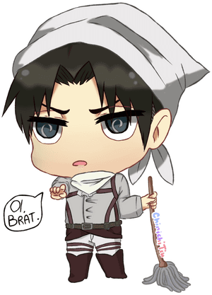 Chibi Levi Ackerman Cleaning, HD Png Download PNG image with transparent background