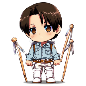 Chibi Levi Cute PNG gly PNG with transparent background