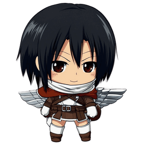 Chibi Mikasa Ackerman PNG jtd PNG image with transparent background