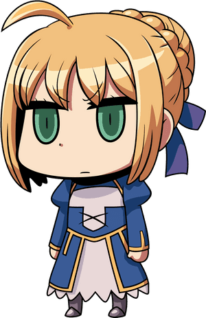 “ Chibi Arturia Vector For All Your Transparent Chibi - Saber Learning With Manga, HD Png Download PNG