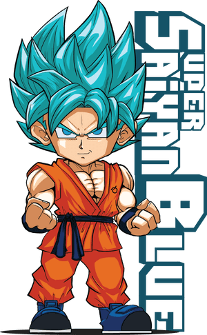 Chibi Ssb Goku - Vegeta Super Saiyan Blue Chibi, HD Png Download PNG image with transparent background