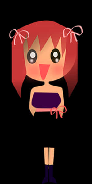 Chibi Style Anime Character PNG with transparent background