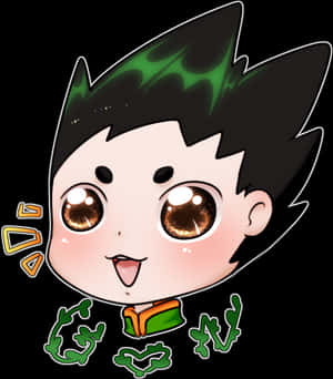 Chibi Style Anime Character PNG image with transparent background