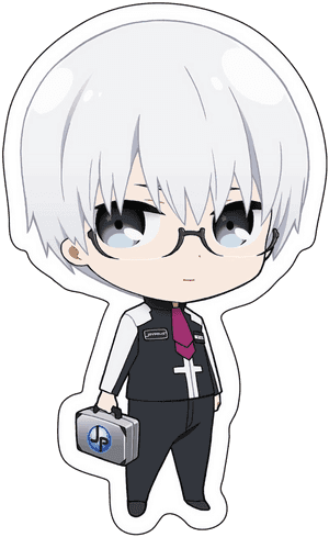 Chibi Style Anime Characterwith Briefcase PNG with transparent background