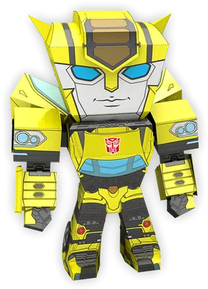 Chibi Style Bumblebee Transformer PNG Image