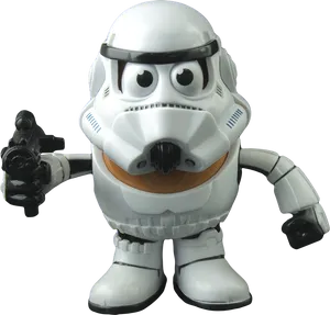 Chibi Style Stormtrooper Figure PNG Image