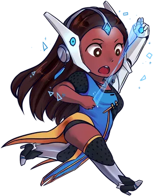 Chibi Symmetra Overwatch Art PNG Image