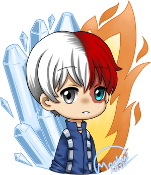 Chibi Todoroki - Kawaii Chibi Chibi Todoroki, HD Png Download PNG with transparent background