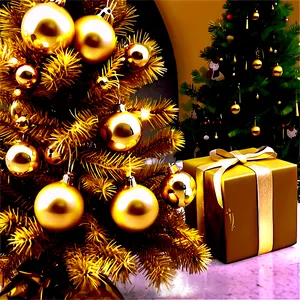 Chic Gold Christmas Tree Decorating Tips Png 06282024 PNG Image