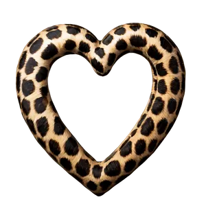 Chic Leopard Love Heart Png 2 PNG Image