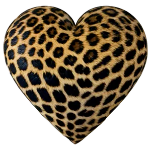 Chic Leopard Love Heart Png Qek PNG Image