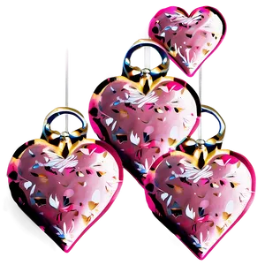 Chic Pink Hearts Png Uan PNG Image