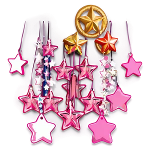 Chic Pink Stars Png Gkm59 PNG Image