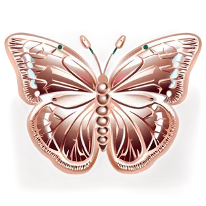 Chic Rose Gold Butterfly Png 5 PNG Image