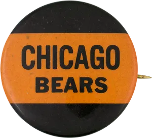 Chicago Bears Vintage Pinback Button PNG Image