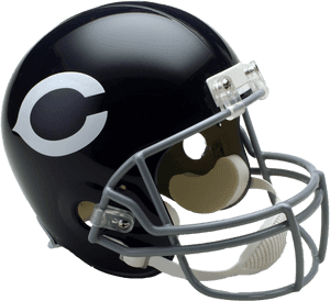 Chicago Bears Vsr4 Replica Throwback Helmet - Steelers Football Helmet, HD Png Download PNG image with transparent background