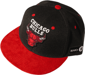 Chicago Bulls Flat Brim Cap PNG image with transparent background
