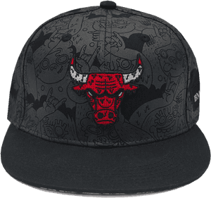 Chicago Bulls Graphic Print Cap PNG image with transparent background