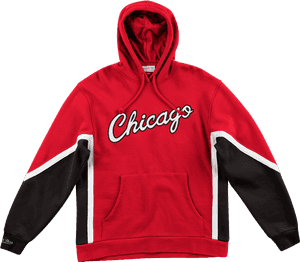 Chicago Bulls Red Hoodiewith Script Logo PNG image with transparent background