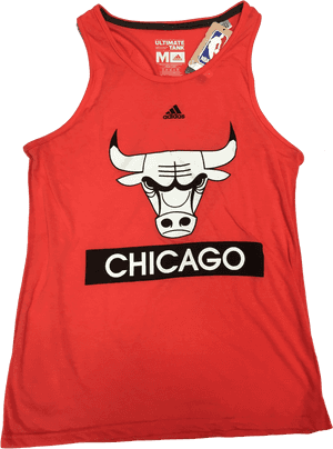 Chicago Bulls Red Tank Top Adidas PNG image with transparent background