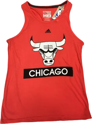 Chicago Bulls Red Tank Top Adidas PNG Image