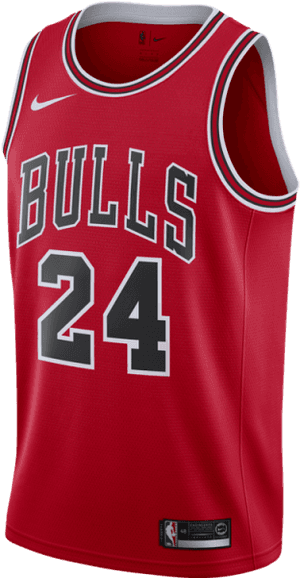 Chicago Bulls24 Jersey Red PNG image with transparent background
