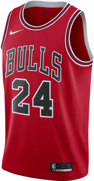 Chicago Bulls24 Jersey Red PNG Image