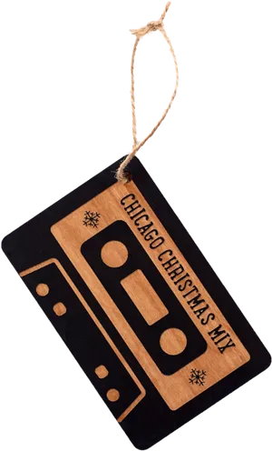 Chicago Christmas Mix Cassette Tag PNG Image