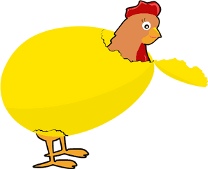Clip Art Easter Bird Hen Egg Hatch Broken Chick Eyes - Hatching Chicken Transparent, HD Png Download PNG