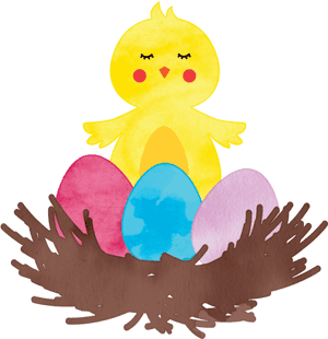 Nest Clipart Easter - Chick In Nest Clip Art, HD Png Download PNG