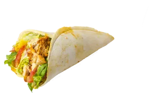 Chicken Shawarma Wrap Black Background.jpg PNG Image