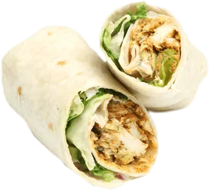 Chicken Shawarma Wrap Delicious PNG Image