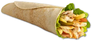 Chicken Shawarma Wrap Delicious Fast Food PNG Image