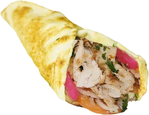 Chicken Shawarma Wrap Delicious Food.jpg PNG Image