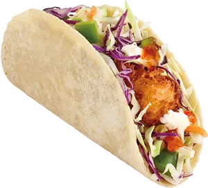 Chicken Tacowith Vegetablesand Sauce PNG Image