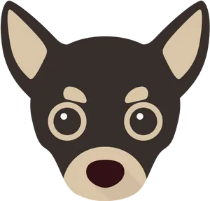 Chihuahua Head Vector Illustration PNG Image