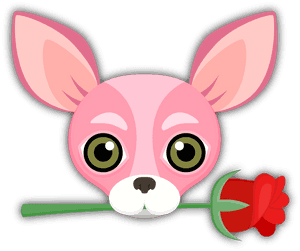 Chihuahua Love, Emoji Stickers, Dog Breeds, Cute Dogs, - Pink Chihuahua Cartoon, HD Png Download PNG image with transparent background