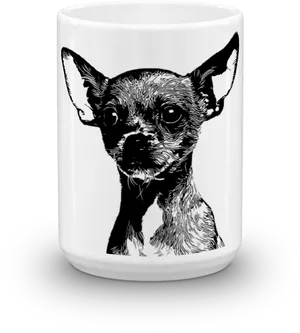 Chihuahua Portrait Mug PNG Image