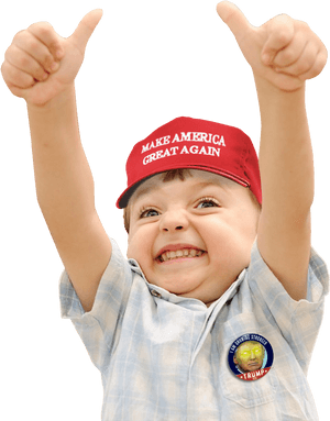 Childin M A G A Hat Thumbs Up PNG image with transparent background