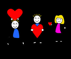 Childlike Drawingof Love PNG image with transparent background