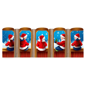Children Awaiting Santa on Christmas Eve PNG 06252024 PNG with transparent background