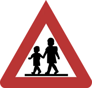 Children Crossing Sign PNG Image