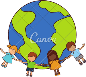 Kids Holding Hands Around The World Png - Kids Holding Hands Around The World, Transparent Png PNG image with transparent background