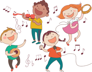 Child Musical Instrument Illustration - Kids Music Illustration, HD Png Download PNG
