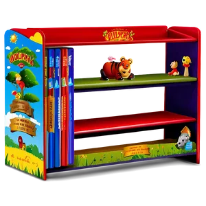 Children's Books Shelf Png 11 PNG Image