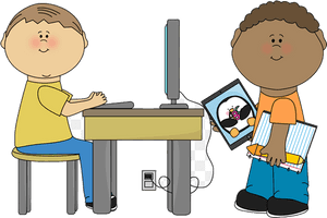 Classroom Clipart Free Clip Art Teacher And Student - Computer Center Clip Art, HD Png Download PNG image with transparent background