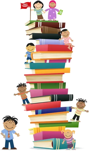 Childrens Book Tower Illustration PNG Image