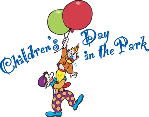 Childrens Day Celebration Clown Balloons PNG Image