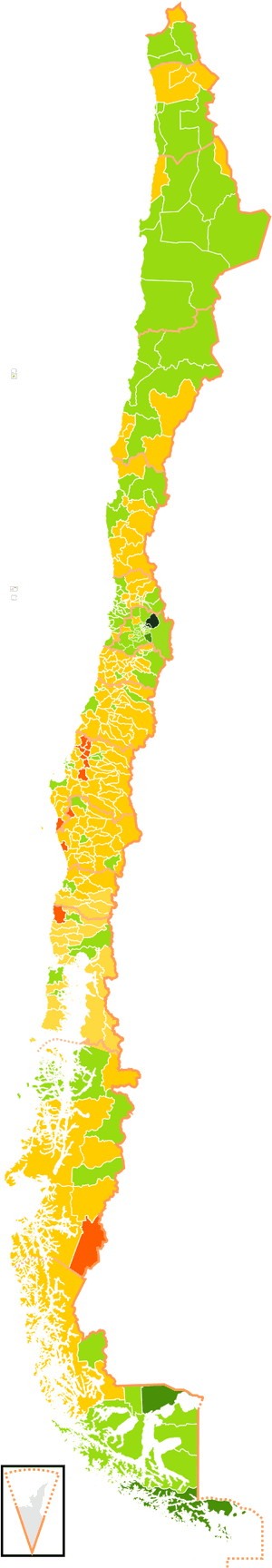 Chile Geographical Map Regions PNG image with transparent background