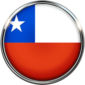 Chilean Flag Button PNG image with transparent background